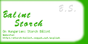 balint storch business card